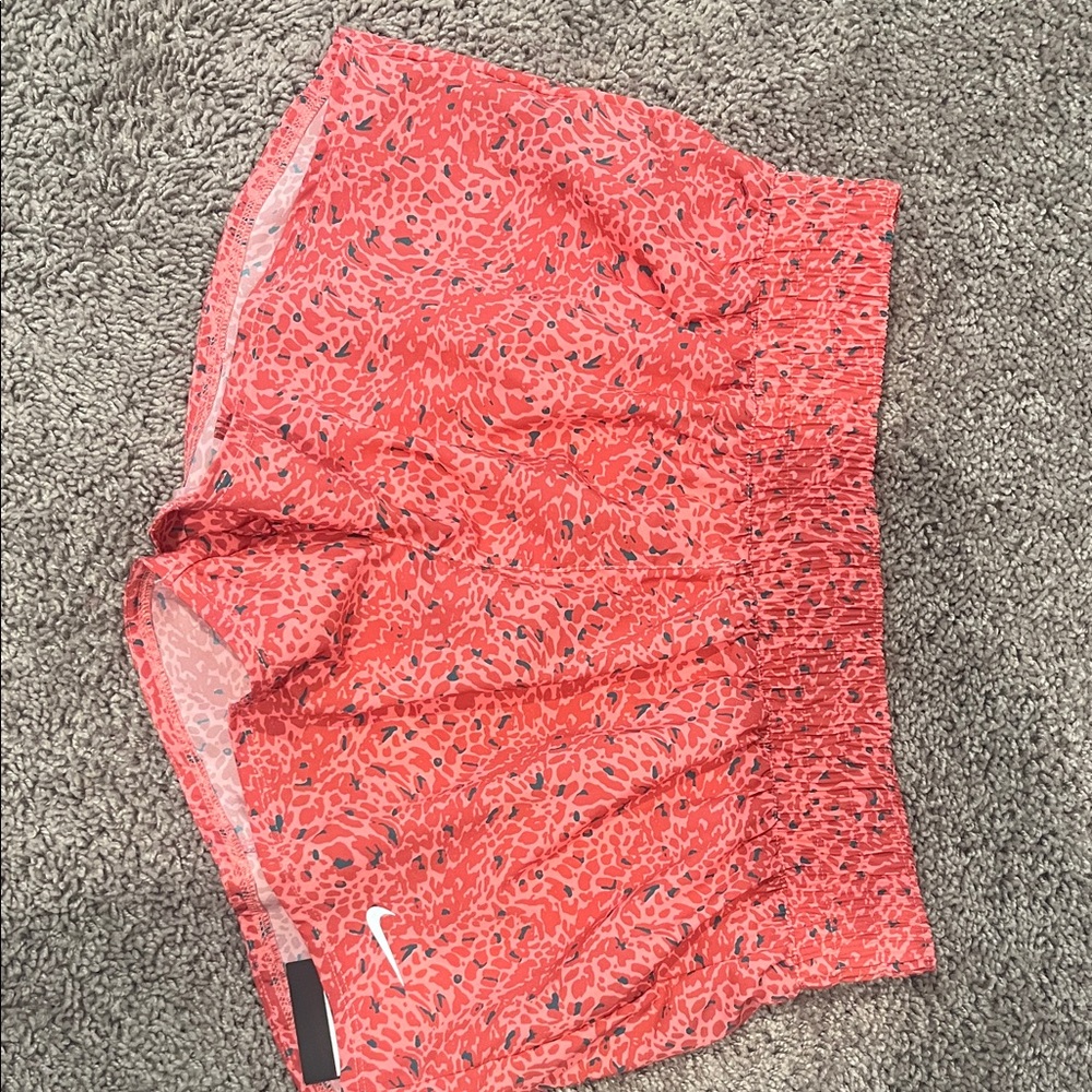 Nike Red and Black Patterned Shorts